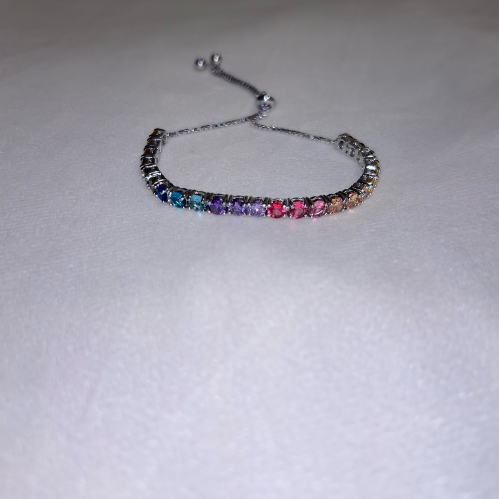 925 Sterling Silver Multicolor Bracelet